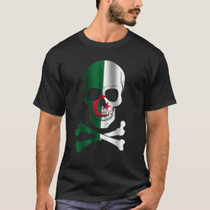 Algeria Flag Skull Flag Algeria T-Shirt