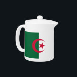 Algeria Flag Teapot<br><div class="desc">Add a touch of Algerian pride to your tea time with this exclusive teapot featuring the flag of Algeria! Designed with elegance and cultural significance, this teapot is more than just a functional piece—it’s a tribute to Algeria’s rich heritage. The vibrant Algerian flag design makes it a standout addition to...</div>