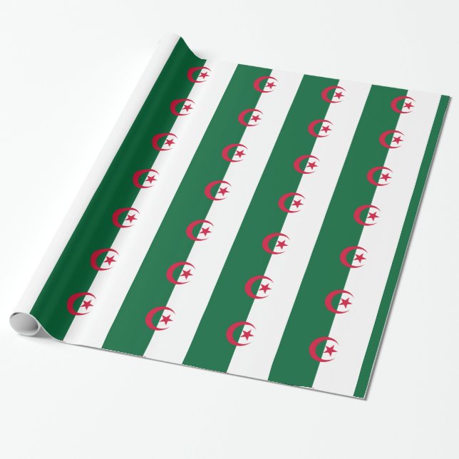 Algeria Flag Wrapping Paper (Unrolled)