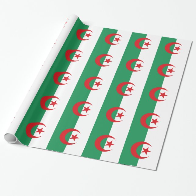 Algeria Flag Wrapping Paper (Unrolled)