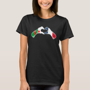 Algeria France Flag Algerian French Heart T-Shirt
