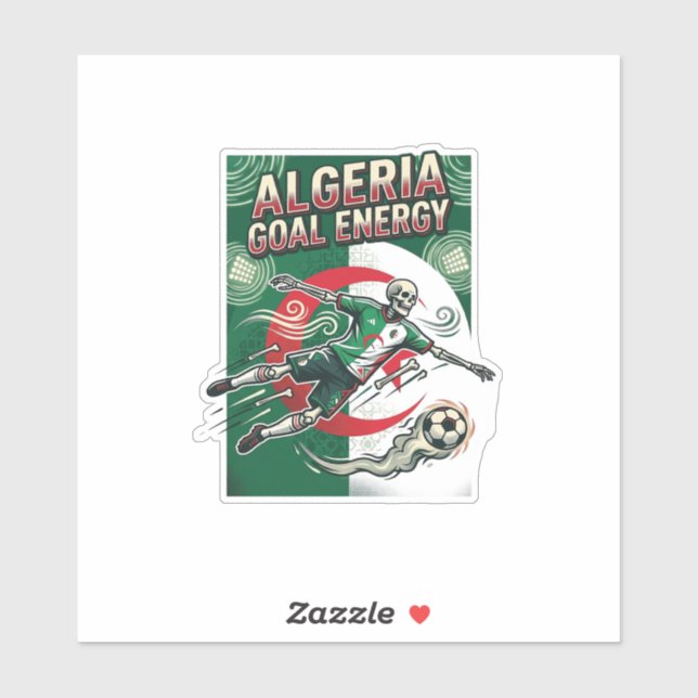 Algeria Goal Energy Skeleton Striker Nations Bold  (Sheet)