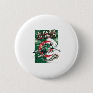 Algeria Goal Energy Skeleton Striker Nations Bold 6 Cm Round Badge