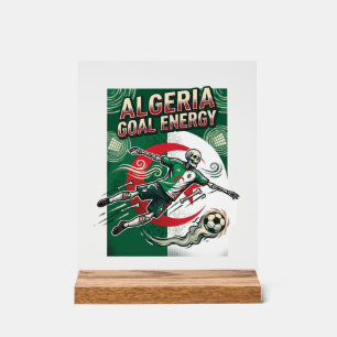 Algeria Goal Energy Skeleton Striker Nations Bold Acrylic Sign