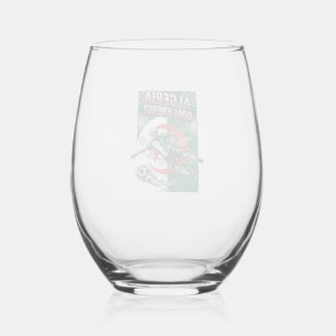 Algeria Goal Energy Skeleton Striker Nations Bold Stemless Wine Glass