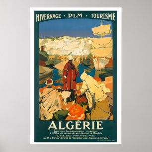 Algeria Hivernage Vintage Travel Poster - Framed