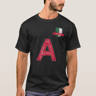 Algeria Human-Flag Group Letter A Algeria green T-Shirt