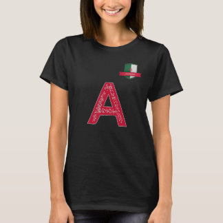 Algeria Human-Flag Group Letter A Algeria green T-Shirt
