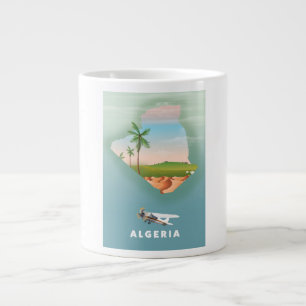 Algeria Illustrated travel poster print. Large Coffee Mug