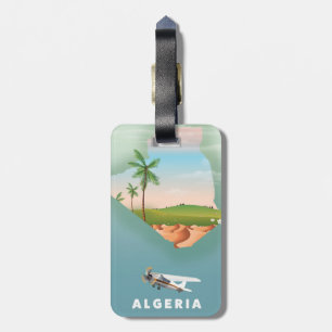 Algeria Illustrated travel poster print. Luggage Tag