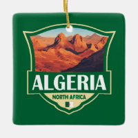 Algeria Illustration Retro Badge