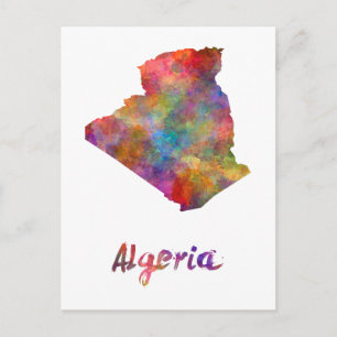 Algeria in watercolor 2 postcard