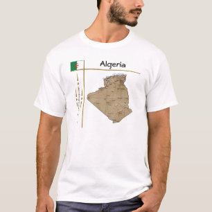 Algeria Map + Flag + Title T-Shirt