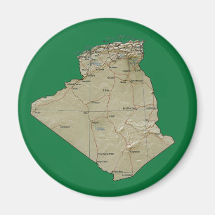 Algeria Map Magnet