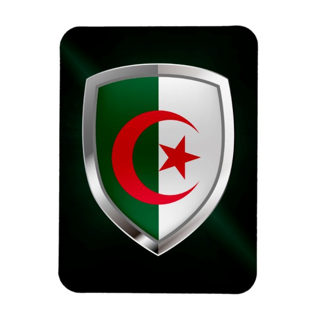Algeria Metallic Emblem Magnet (Vertical)