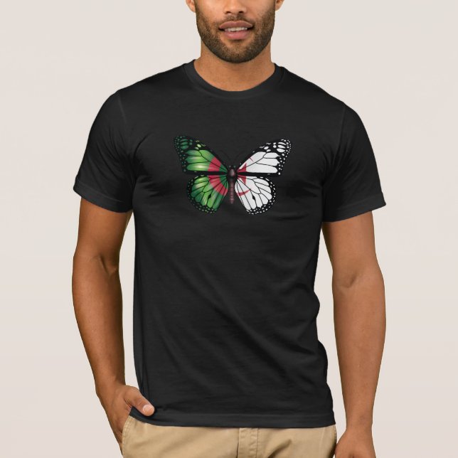 Algeria Monarque Butterfly Flag T-Shirt (Front)