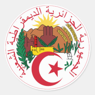 Algeria National Emblem Classic Round Sticker