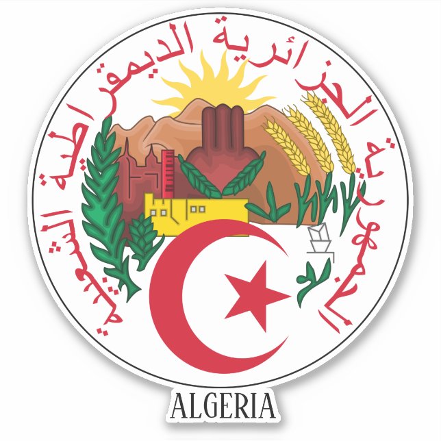 Algeria National Emblem Patriotic (Front)