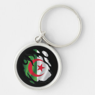 Algeria Ripped Flag Key Ring