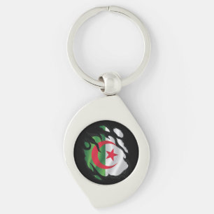 Algeria Ripped Flag Key Ring