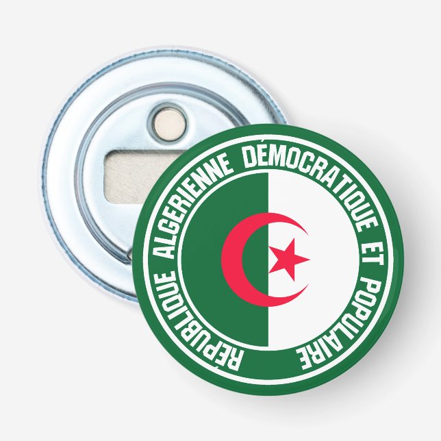 Algeria Round Emblem Bottle Opener (Front)