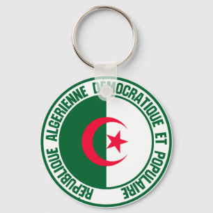 Algeria Round Emblem Key Ring