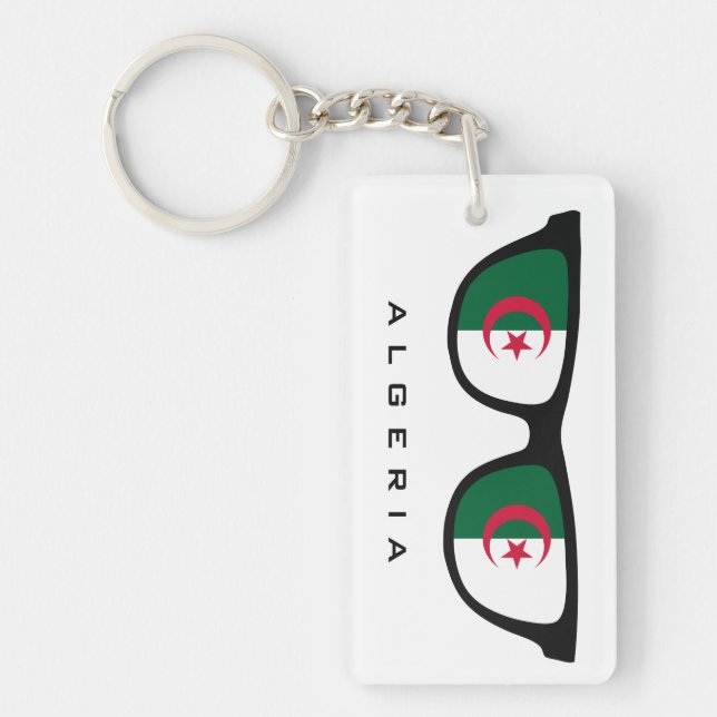 Algeria Shades custom text & colour key chain (Front)