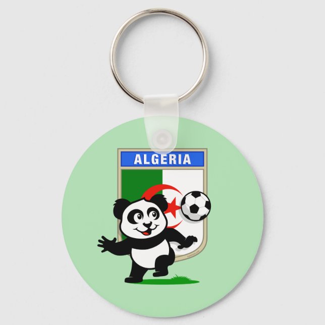 Algeria Soccer Panda Key Ring (Front)