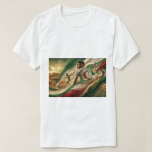 Algeria Soccer Players in Dynamic Motion T-Shirt