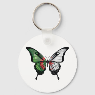 Algeria Swallowtail Butterfly Flag Sticker Key Ring