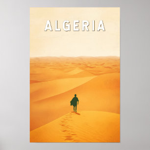 Algeria Travel Art Vintage Poster