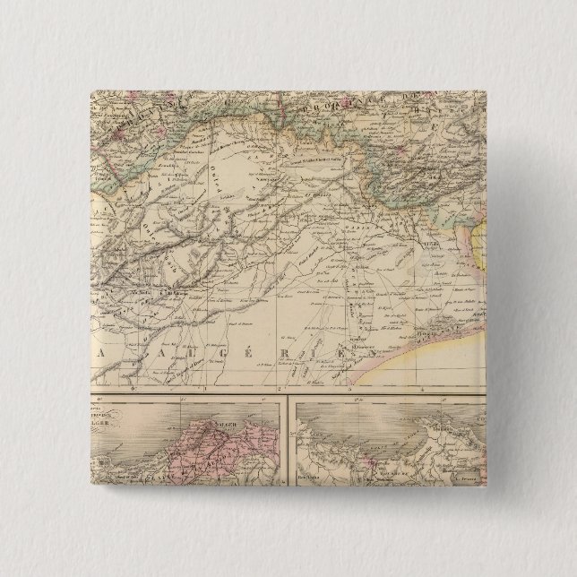 Algeria, Tunisia 15 Cm Square Badge (Front)