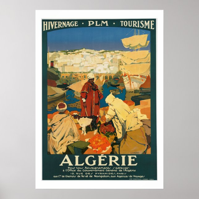 Algeria Vintage Travel Poster (Front)