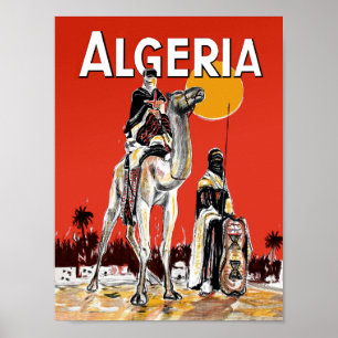 Algeria vintage travel poster