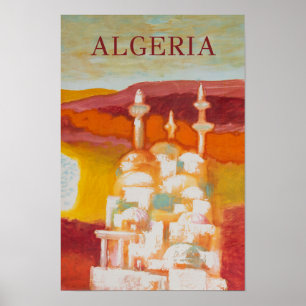Algeria vintage travel poster