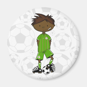 Algeria World Cup Soccer Boy Magnet