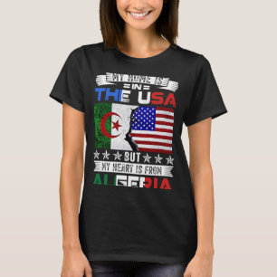 Algerian American Patriot Heart is from Algeria Fl T-Shirt