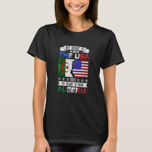 Algerian American Patriot Heart is from Algeria Fl T-Shirt