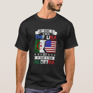 Algerian American Patriot Heart is from Algeria Fl T-Shirt