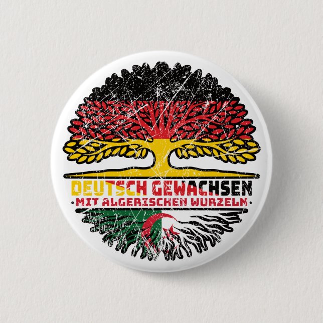 Algerian Deutsch Baum Wurzel 6 Cm Round Badge (Front)