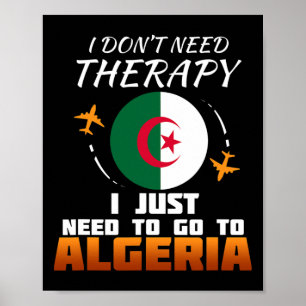 Algerian Flag I Algeria Flag I Vacation Gift I Alg Poster