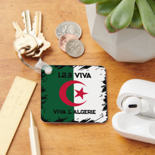 ALGERIAN FLAG KEY RING