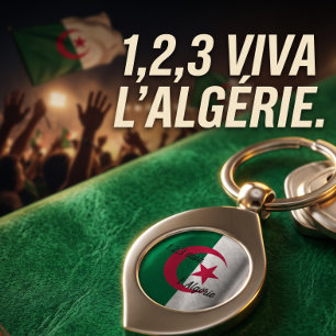 ALGERIAN FLAG KEY RING
