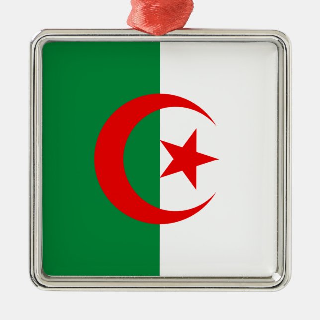 Algerian flag metal tree decoration (Front)