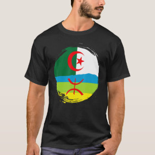 Algerian Roots Half Amazigh Flag Proud Tamazight T-Shirt