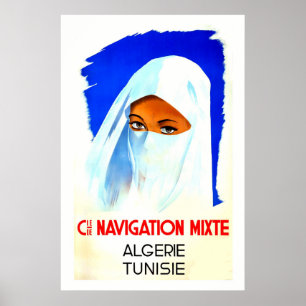 Algerie,Tunisie, Travel Poster
