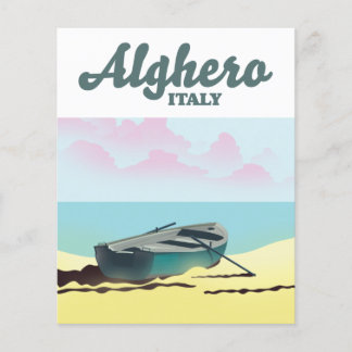 Alghero Italy vintage travel poster Flyer