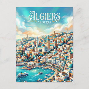 Algiers Bay Algeria Postcard