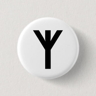 Algiz 3 Cm Round Badge