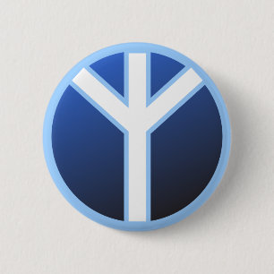 Algiz Rune 6 Cm Round Badge